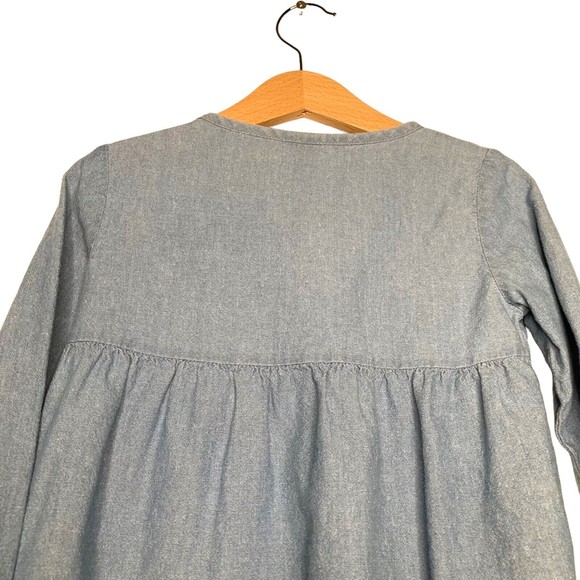 Carters Blue Chambray Shirt Dress Size 4 - Picture 4 of 10